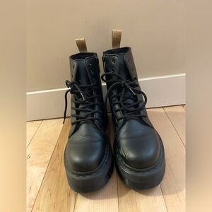 Dr Marten Jadon platform VEGAN boots. Worn once to a concert. Size 8, or UK 39.